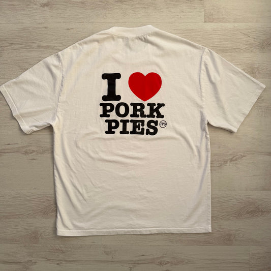 I <3 pork pies t shirt (white back print)