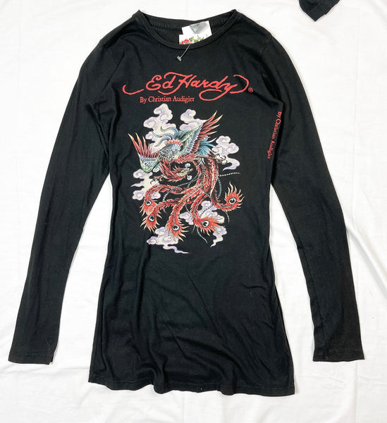 Ed Hardy LOVE KILLS LONG SLEEVE - Long sleeved top - black